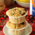 Cranberry, Lemon and Ginger Muffins (whole grain)