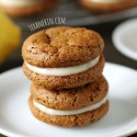 Chewy Ginger Sandwich Cookies with Lemon Filling