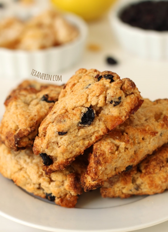 Blueberry Lemon Ginger Scones from texanerin.com