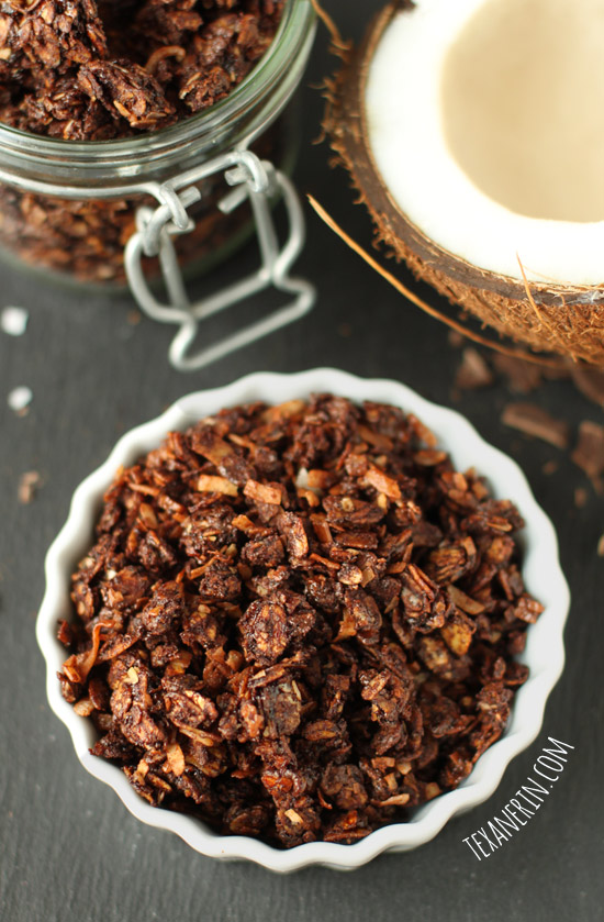 Chocolate Coconut Granola from texanerin.com