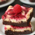 Healthier Raspberry Cheesecake Brownies