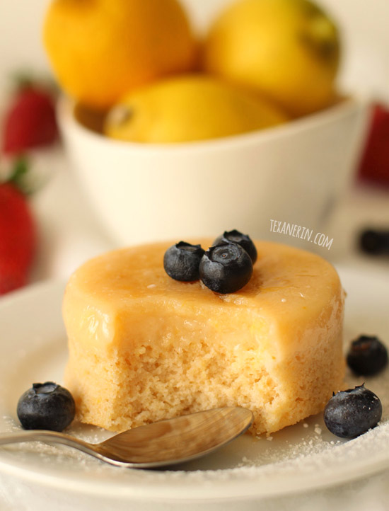 Lemon Pudding Cakes for two or four!