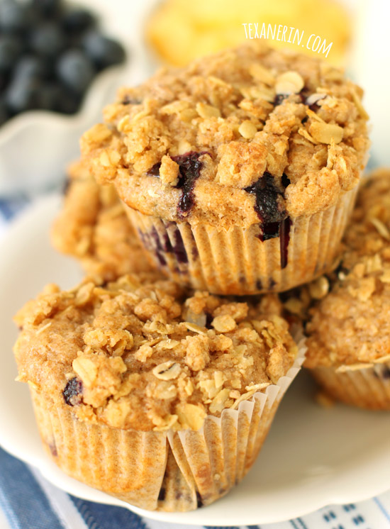 These 100% whole grain lemon curd muffins are bright, cheery and so delicious!