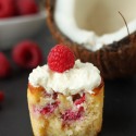 Raspberry Coconut Cupcakes (grain-free, gluten-free, dairy-free)