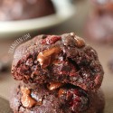 Double Chocolate Cherry Cookies (whole grain, dairy-free)