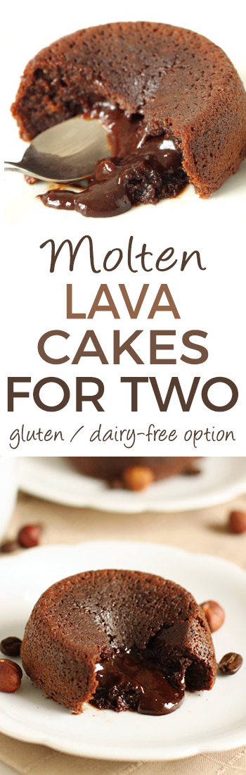 Gluten-free Chocolate Lava Cake (dairy-free, whole grain options ...