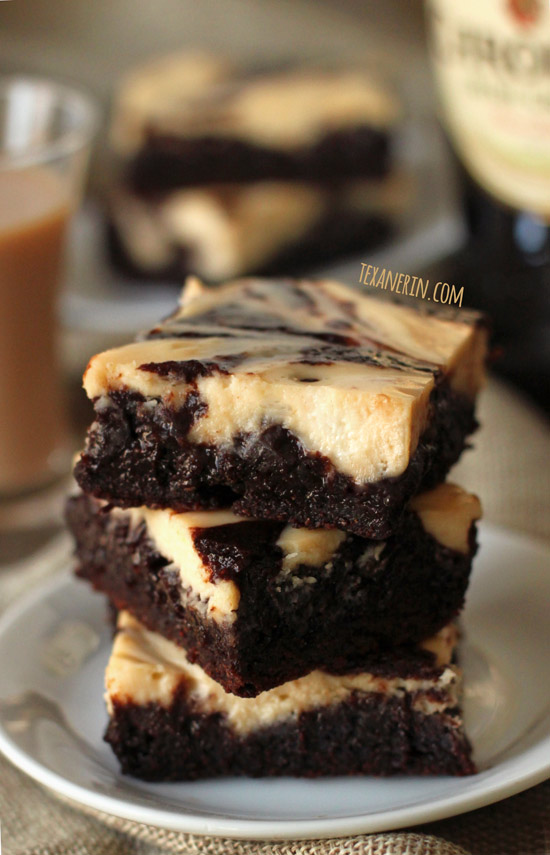 100% Whole Grain Irish Cream Brownies – super gooey and fudgy!