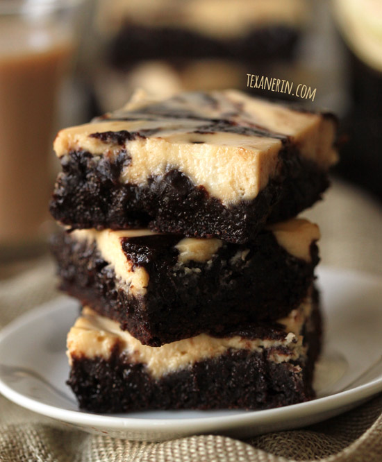 These 100% Whole Grain Irish Cream brownies are super gooey and fudgy!