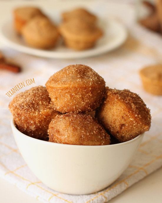 Whole Grain and Vegan Cinnamon Sugar Donut Muffins