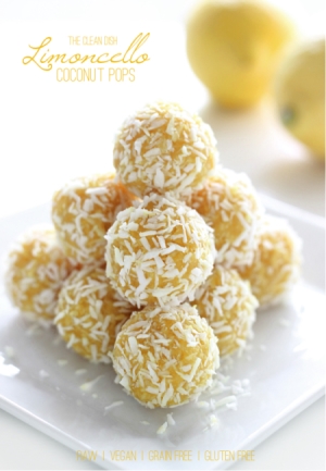 These Limoncello Coconut Pops are raw, vegan, grain-free, gluten-free, and refined sugar free!