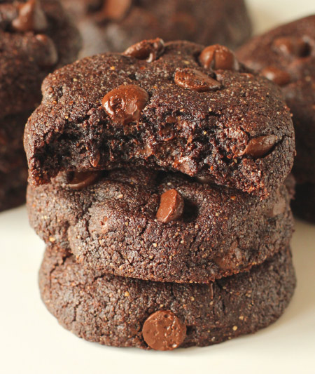 100% Whole Grain Buckwheat Double Chocolate Brownie Cookies