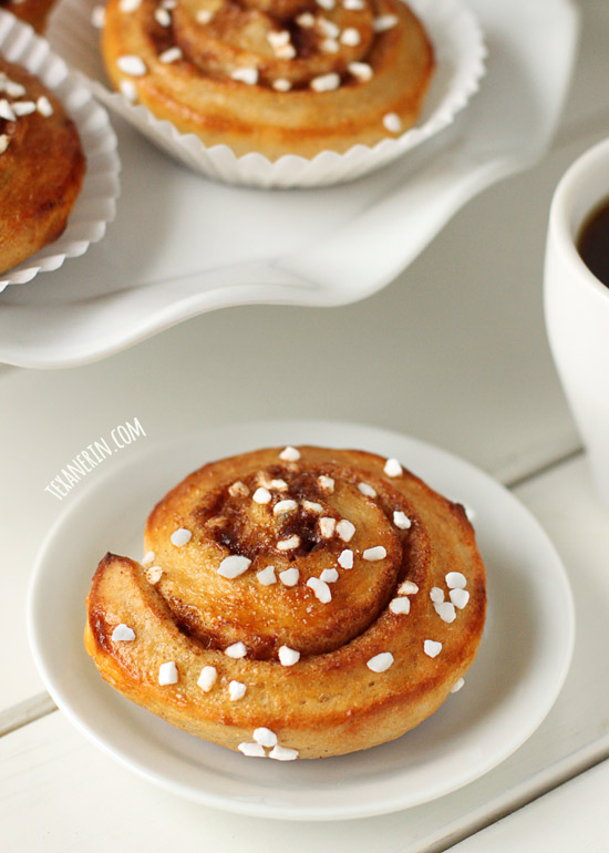 Lightly sweetened Whole Wheat Kanelbullar (Swedish Cinnamon Buns)