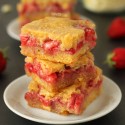 Strawberry White Chocolate Blondies (100% whole grain)