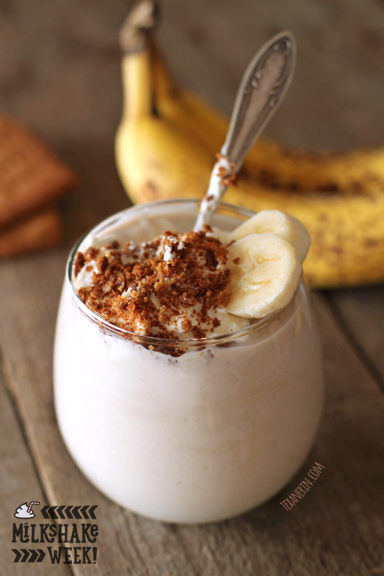 Healthy Banana Cream Pie Milkshake – with dairy-free, vegan, grain-free, gluten-free and whole wheat options!