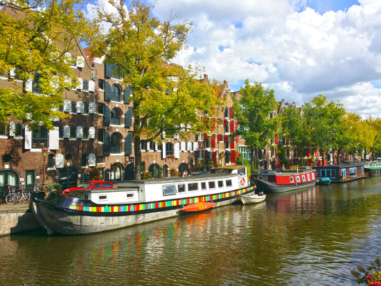 Houseboats in Amsterdam