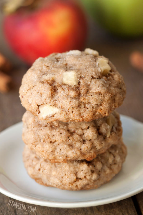 Soft Apple Spice Oatmeal Cookies – gluten-free, 100% whole grain and dairy-free