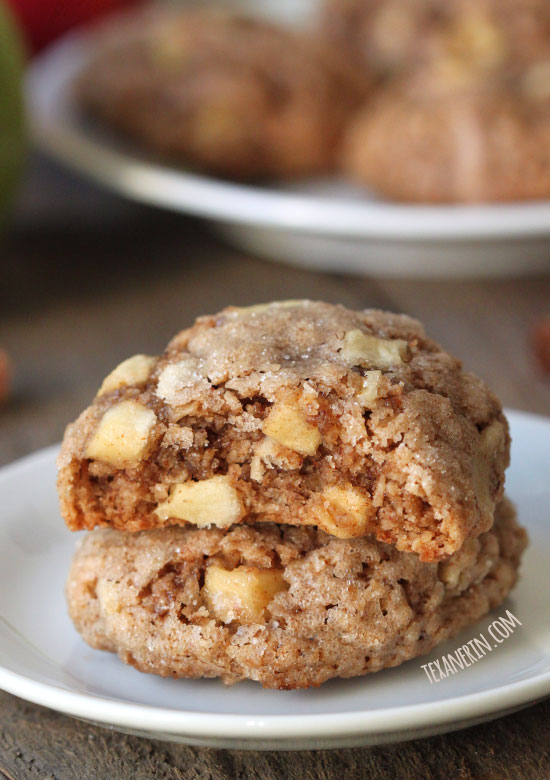 Soft and Chewy Apple Spice Oatmeal Cookies – gluten-free, dairy-free and 100% whole grain