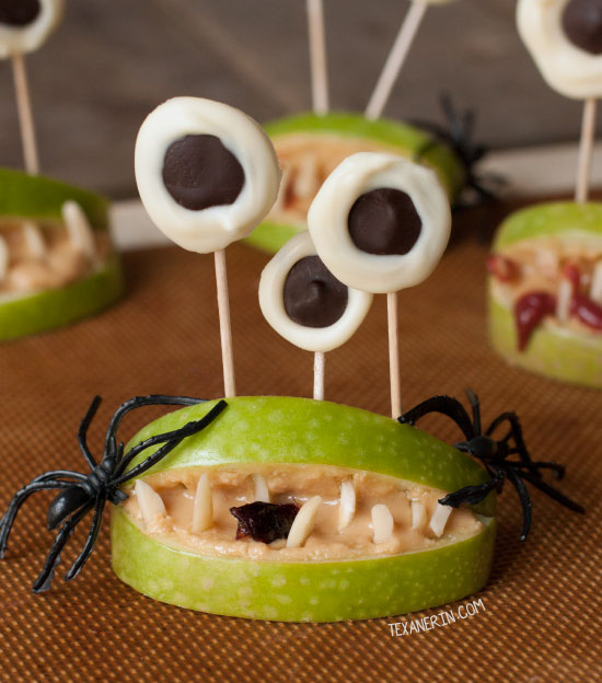 Halloween Monster Mouths - a great health Halloween snack! Free of processed food and naturally paleo, vegan and gluten-free. Can also be made nut-free.