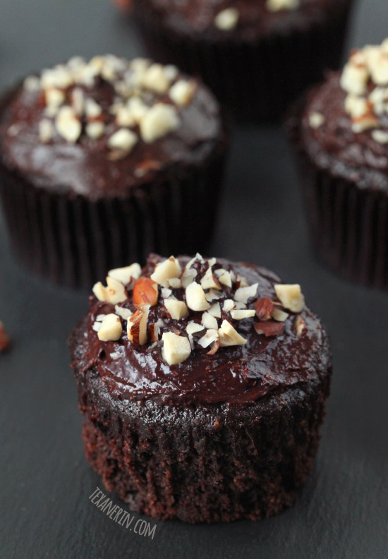 These Chocolate Hazelnut Cupcakes have an incredible texture! Grain-free, gluten-free, dairy-free and Paleo friendly.