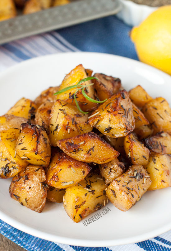 Greek Potatoes (naturally gluten-free, vegan) - Texanerin Baking