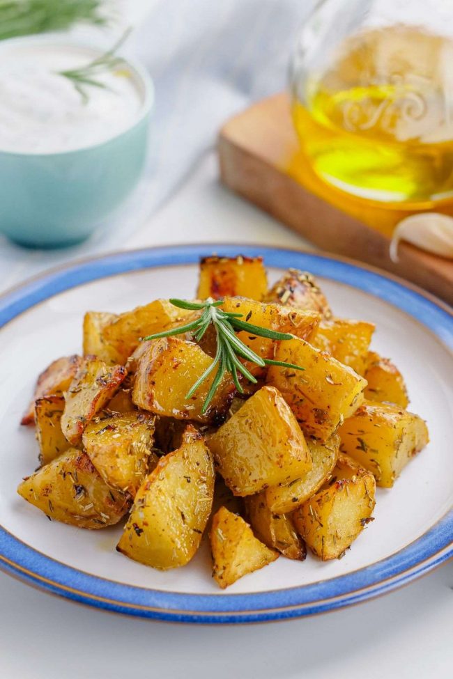 Air Fryer Roasted Potatoes - My Baking Addiction