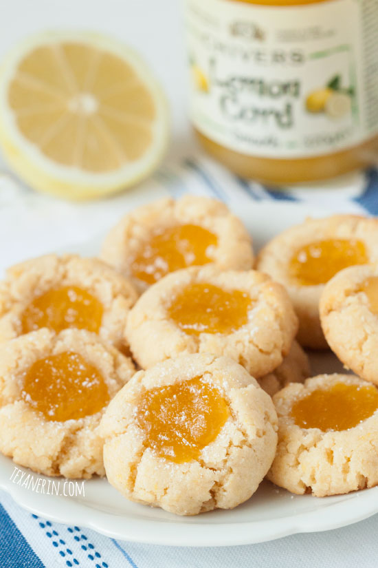 Lemon Curd Thumbprint Cookies