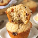 100% Whole Wheat Irish Soda Bread Muffins (dairy-free)