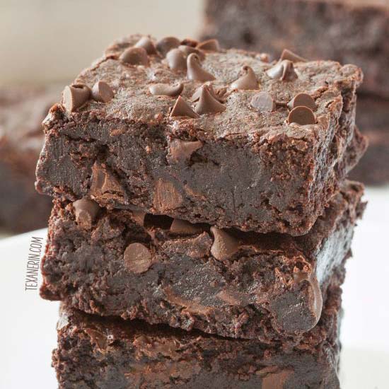 The Best Gluten-free Brownies (naturally sweetened, dairy-free, 100% whole grain). Can also be made with whole wheat!