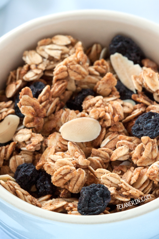 Spiced Blueberry Almond Granola {naturally gluten-free, dairy-free, maple-sweetened and 100% whole grain}