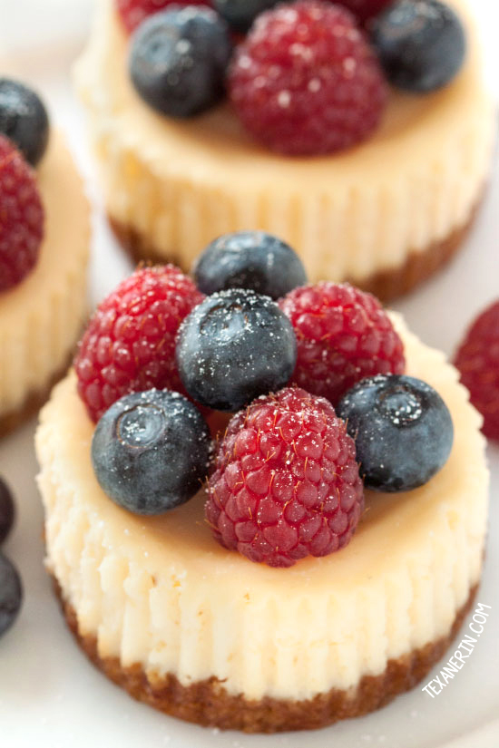 Gluten-free and grain-free mini cheesecakes