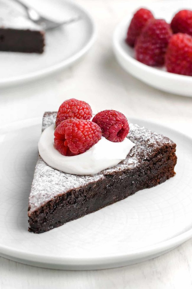 This kladdkaka, also known as Swedish chocolate sticky cake, is amazingly gooey and delicious. This recipe (which is only 8 ingredients!) includes a traditional option as well as a gluten-free, dairy-free and vegan version.