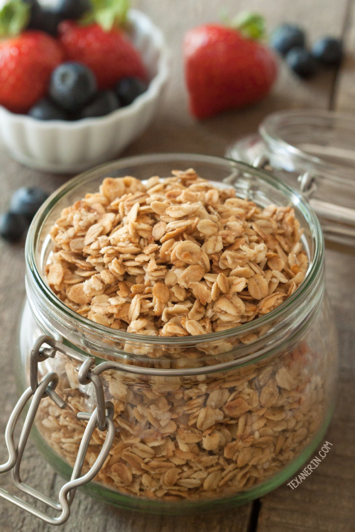 This Gluten-free Vegan Granola is also dairy-free and 100% whole grain!