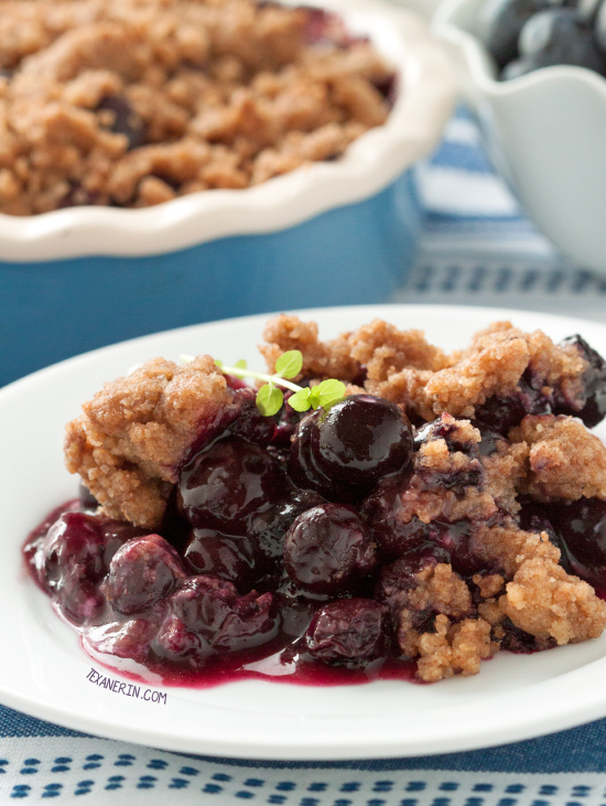 Healthier Blueberry Crisp {vegan, 100% whole grain, and dairy-free}