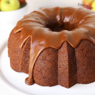 Healthier Whole Grain Apple Cheesecake Bundt Cake