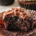 Chocolate Football Cupcakes (vegan, dairy-free, whole grain)