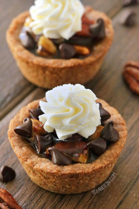 Mini Pecan Pies (vegan, gluten-free, whole grain options)