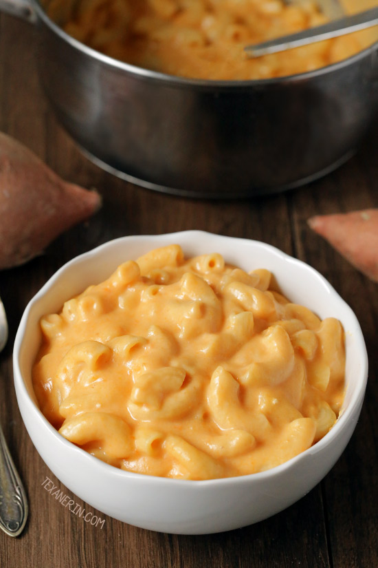 Sweet Potato Macaroni and Cheese {gluten-free and whole grain options}