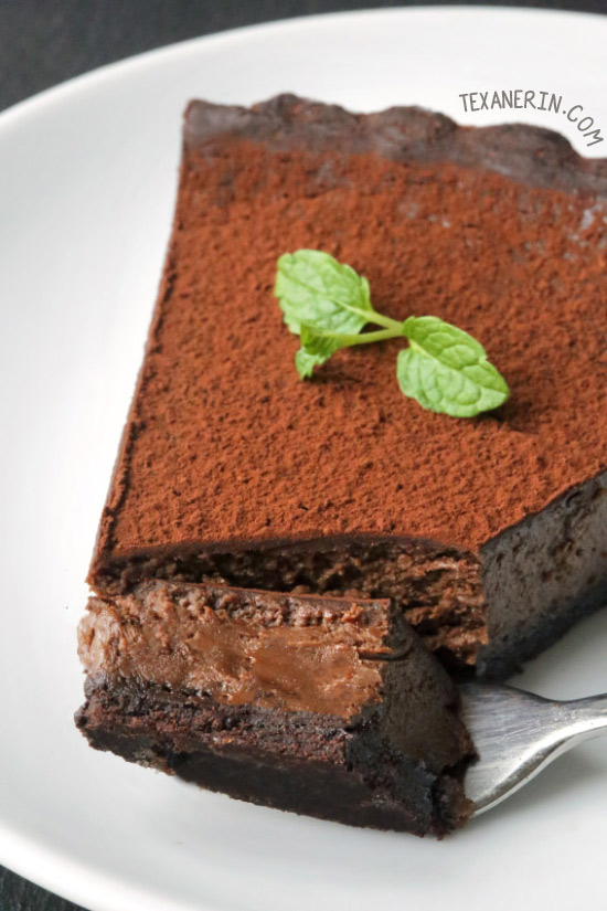 Mint Chocolate Tart {grain-free, gluten-free, whole grain options}