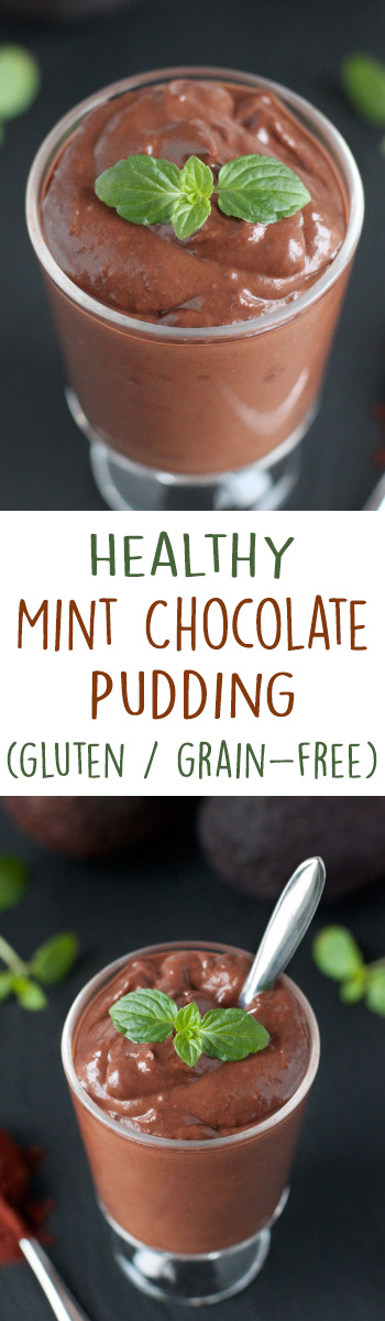 Healthy Mint Chocolate Pudding – Naturally sweetened and gluten-free. With vegan and dairy-free options!