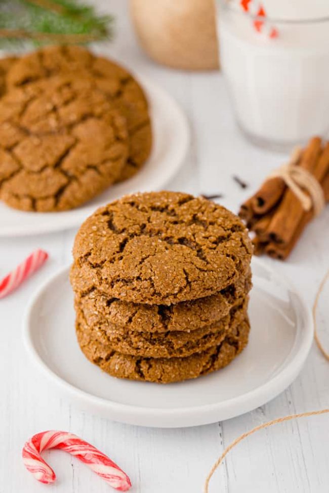 Soft and Chewy Molasses Cookies {gluten-free, vegan, 100% whole grain and dairy-free options} With a how-to recipe video.