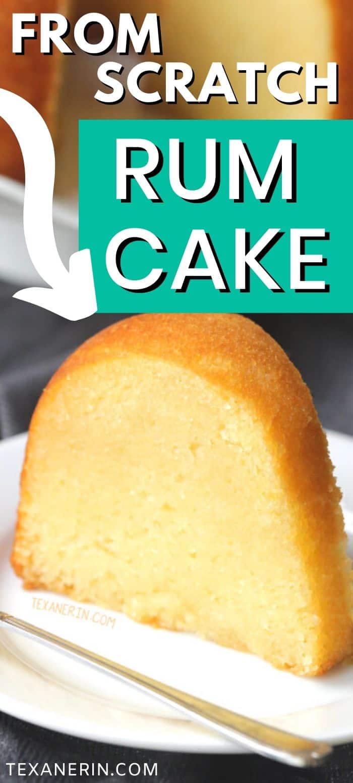 Rum cake from scratch – there's no pudding or cake mix involved and it's even more delicious than the cake mix version! Can be made with all-purpose flour or with whole wheat pastry flour for a 100% whole grain version. 