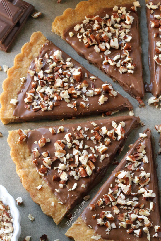 Chocolate Dipped Brown Sugar Shortbread with gluten-free, 100% whole wheat and all-purpose flour options. These make great Christmas gifts!