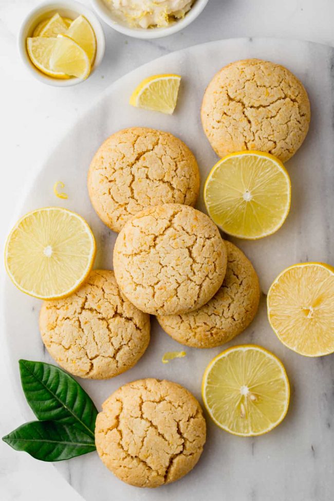 Vegan lemon cookies that are also paleo, easy to make and have a delicious frosting!