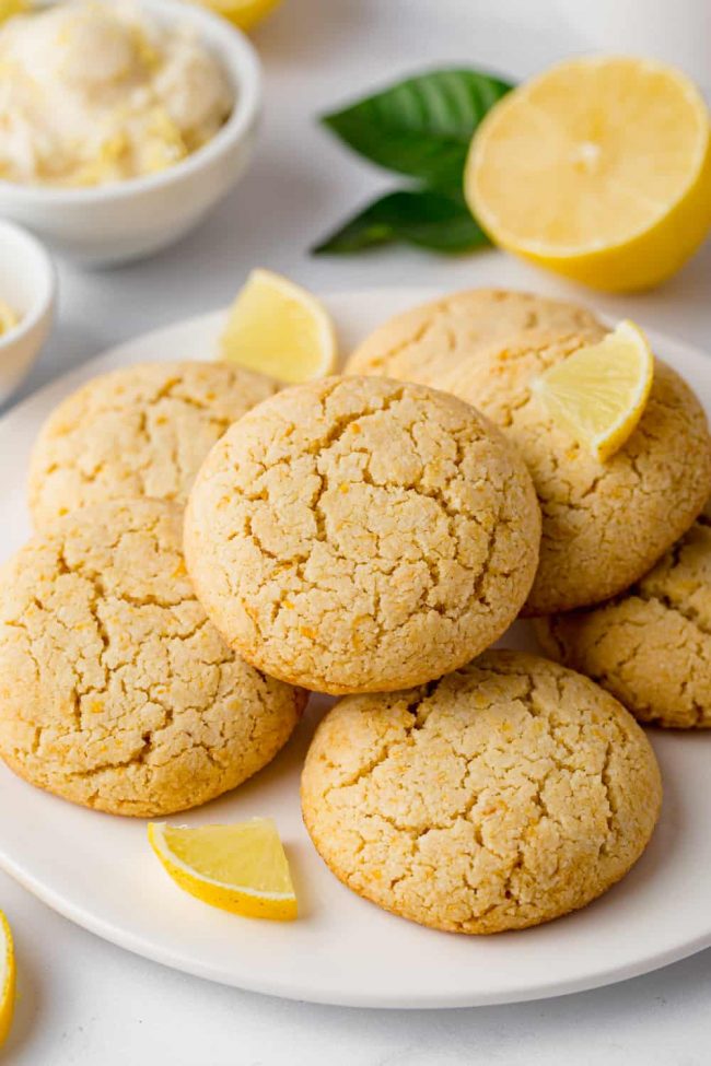 Vegan lemon cookies that are also paleo, easy to make and have a delicious frosting!