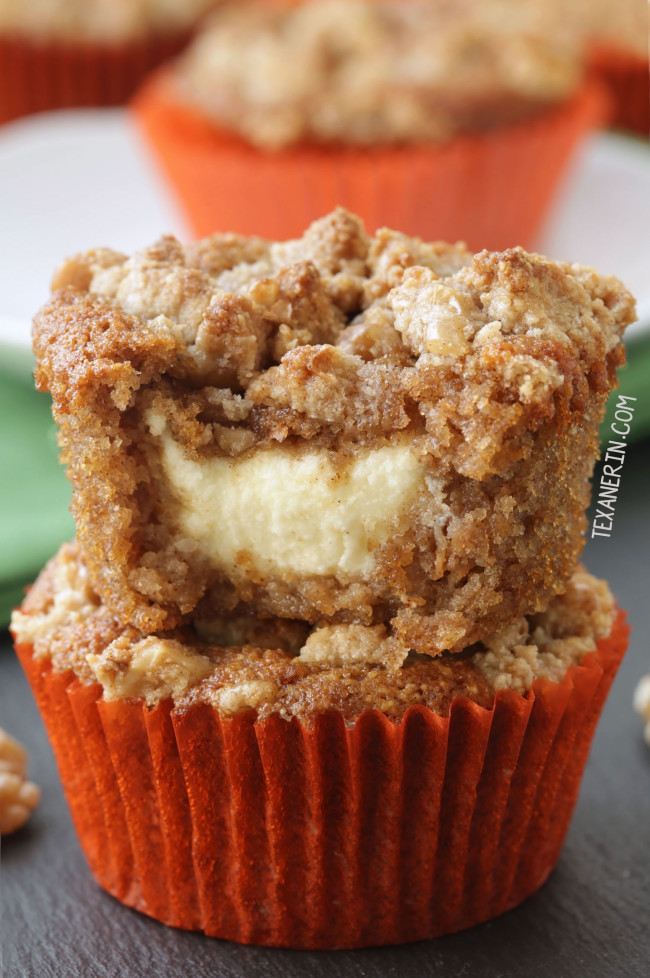 Fluffy and moist carrot cake cream cheese muffins (grain-free and gluten-free)