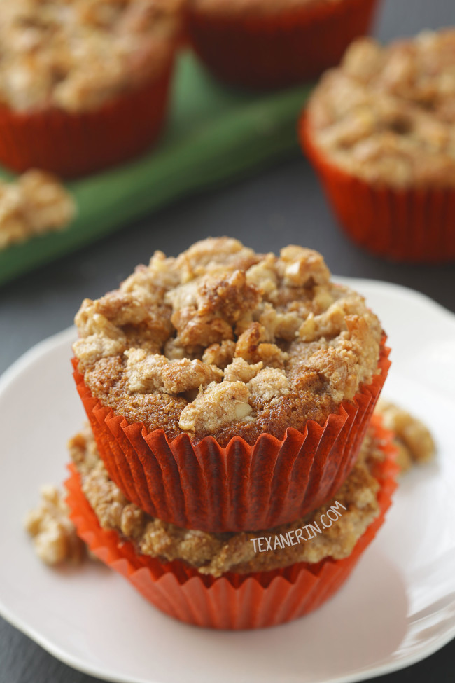 Fluffy and moist carrot cake cream cheese muffins (grain-free, gluten-free)