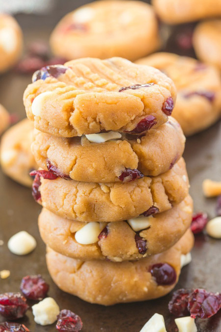 Healthy No-bake White Chocolate Cranberry Cookies