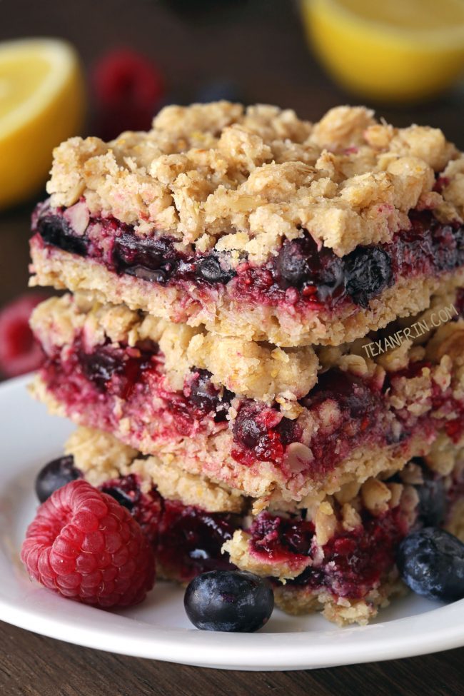 Lemon Berry Bars (whole wheat)