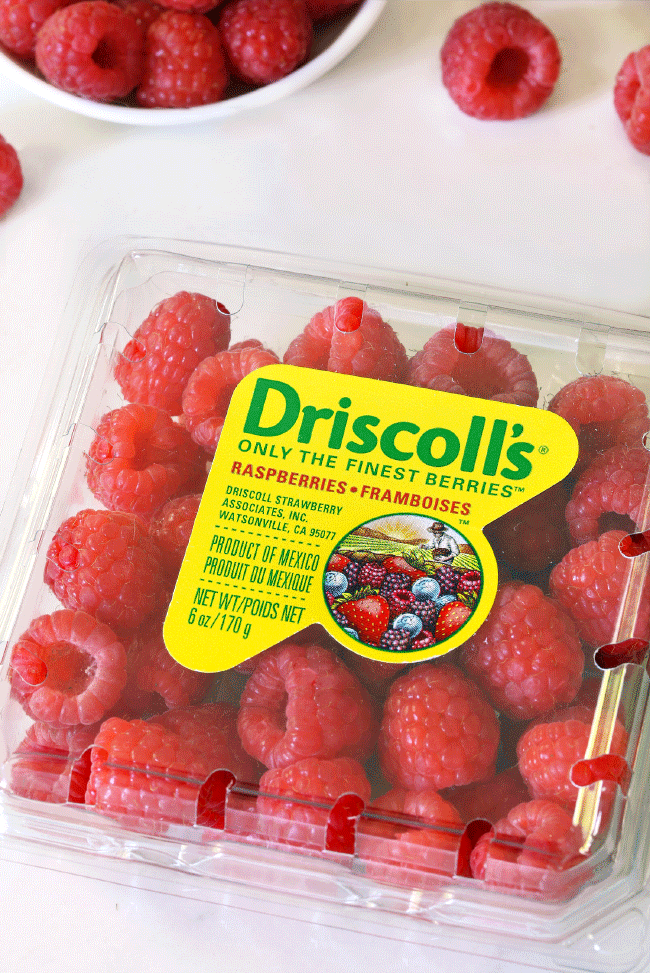 Driscoll's Raspberries and No-bake Raspberry Cheesecakes