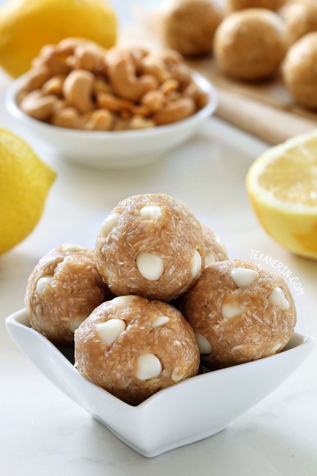 Lemon Protein Balls (vegan, gluten-free, whole grain, dairy-free)